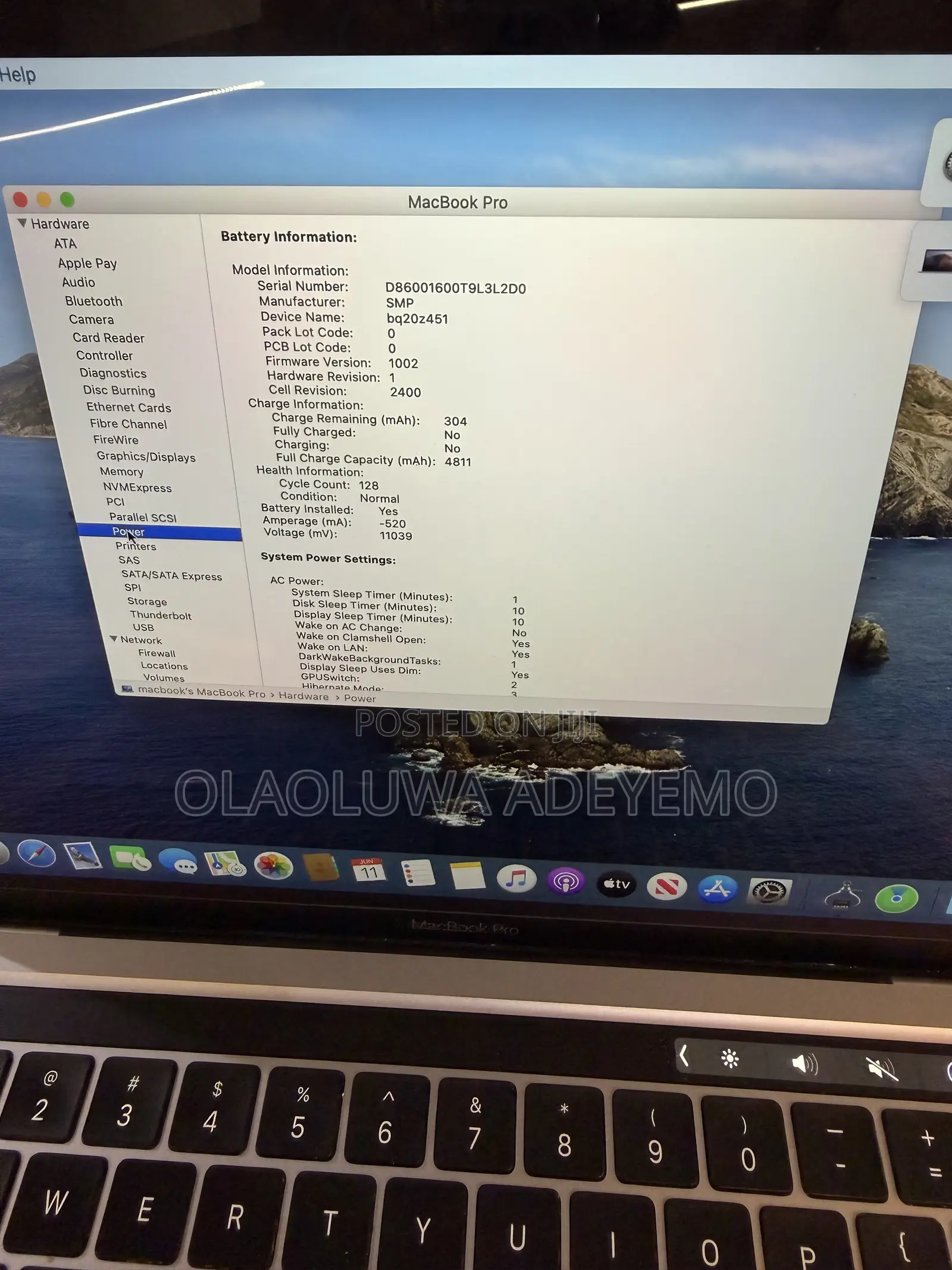 Laptop Apple MacBook Pro 2020 8GB Intel Core i5 SSD 512GB
