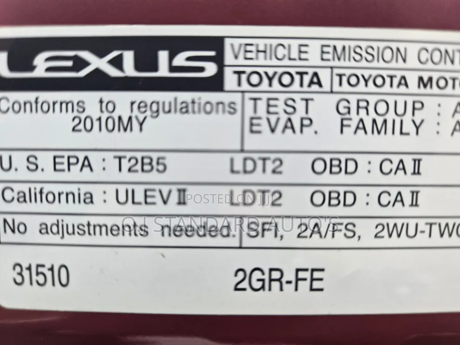 Lexus RX 2010 Red