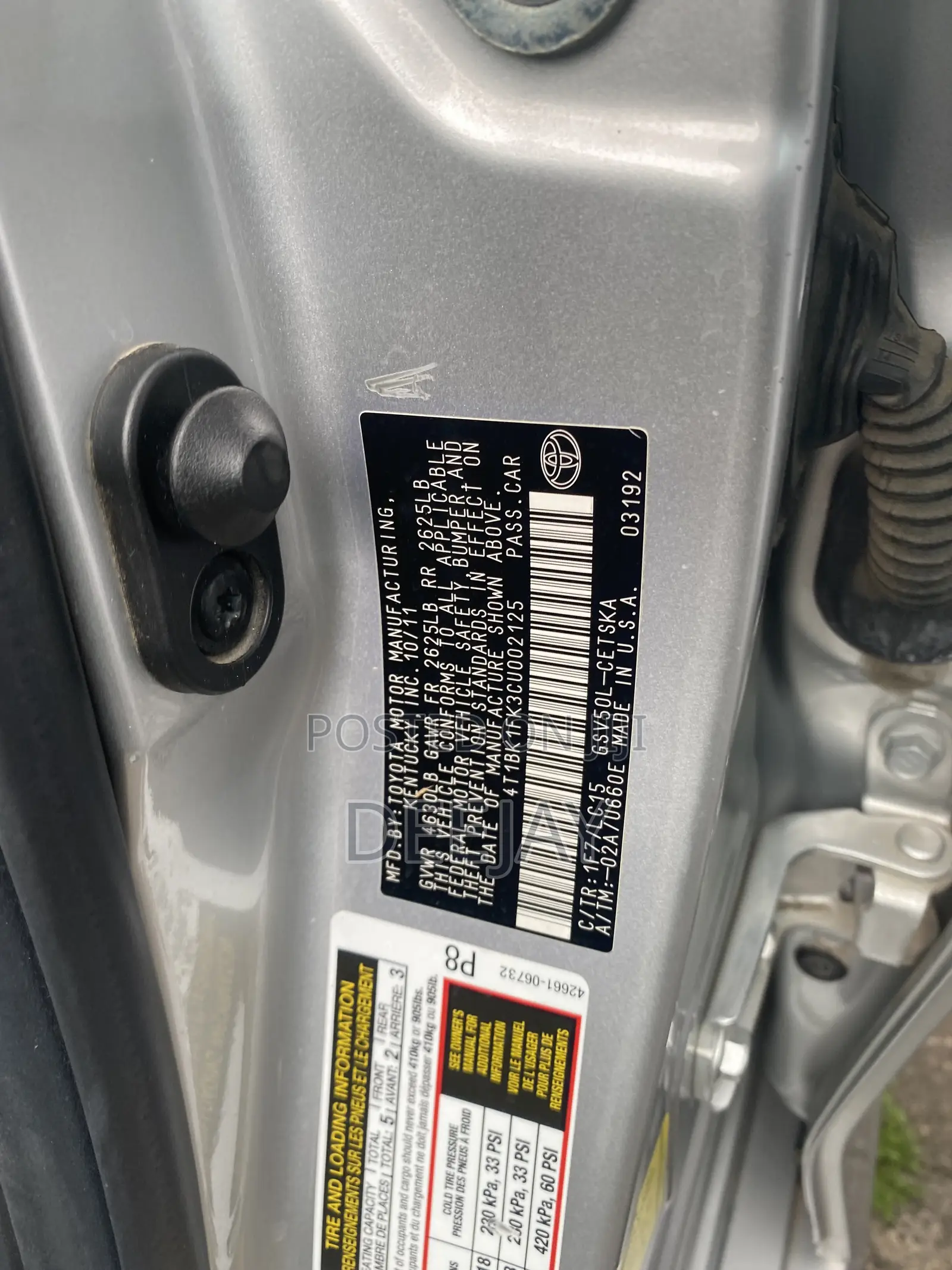 Toyota Camry 2012 Silver