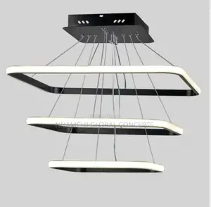 Modern Simple Square Led Pendant Lights Lighting Living Dining