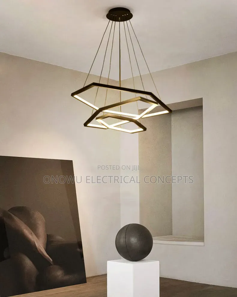 Modern Simple Square Led Pendant Lights Lighting Living Dining