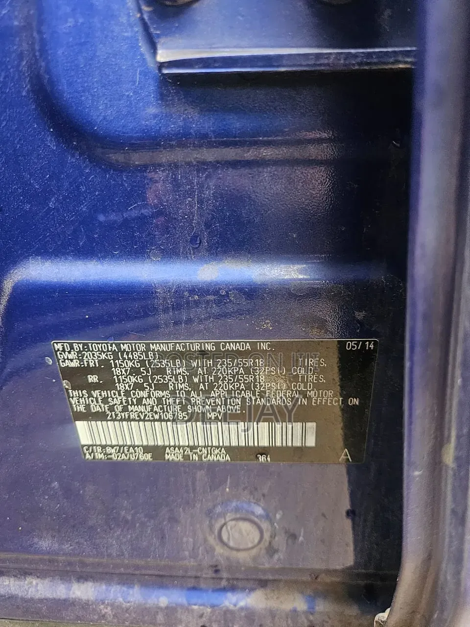 Toyota RAV4 2014 Blue