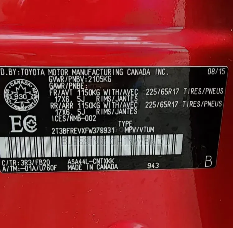 Toyota RAV4 2015 Red