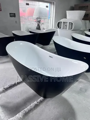 75*170 Acrylic Bathtub White and Black