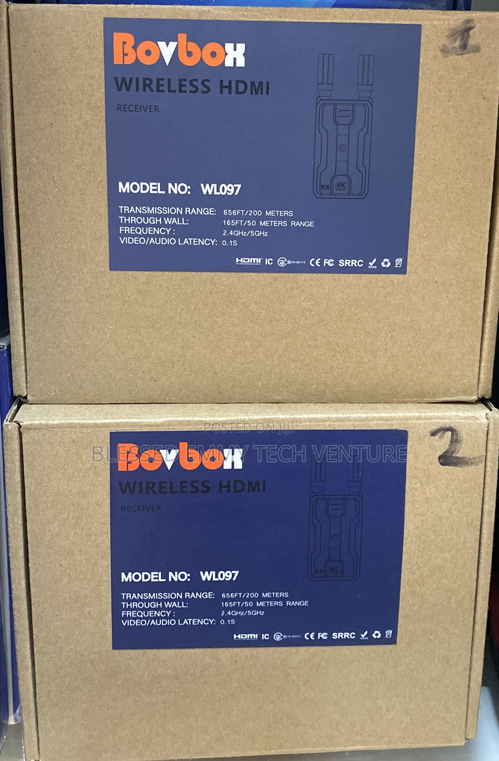 Bovbox Wireless Hdmi Transmitter and Receiver 200m