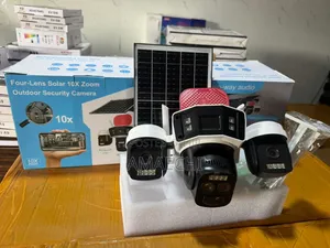 3 Lens Solar CCTV Camera 10x Zoom