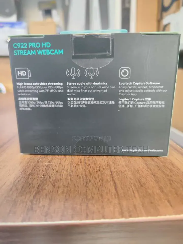 Logitech C922 Webcam With Tripod