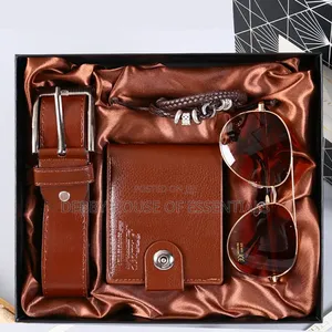 A Box That Contains Sunglass,Wallet,Belt and Bracelet