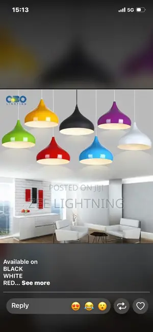 Single Pendant Drop Light (Different Colors Shade)