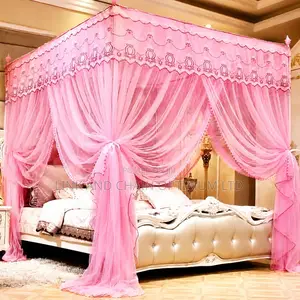 Luxury Princess Canopy Mosquito Net, Full Bed Protection, Pink
