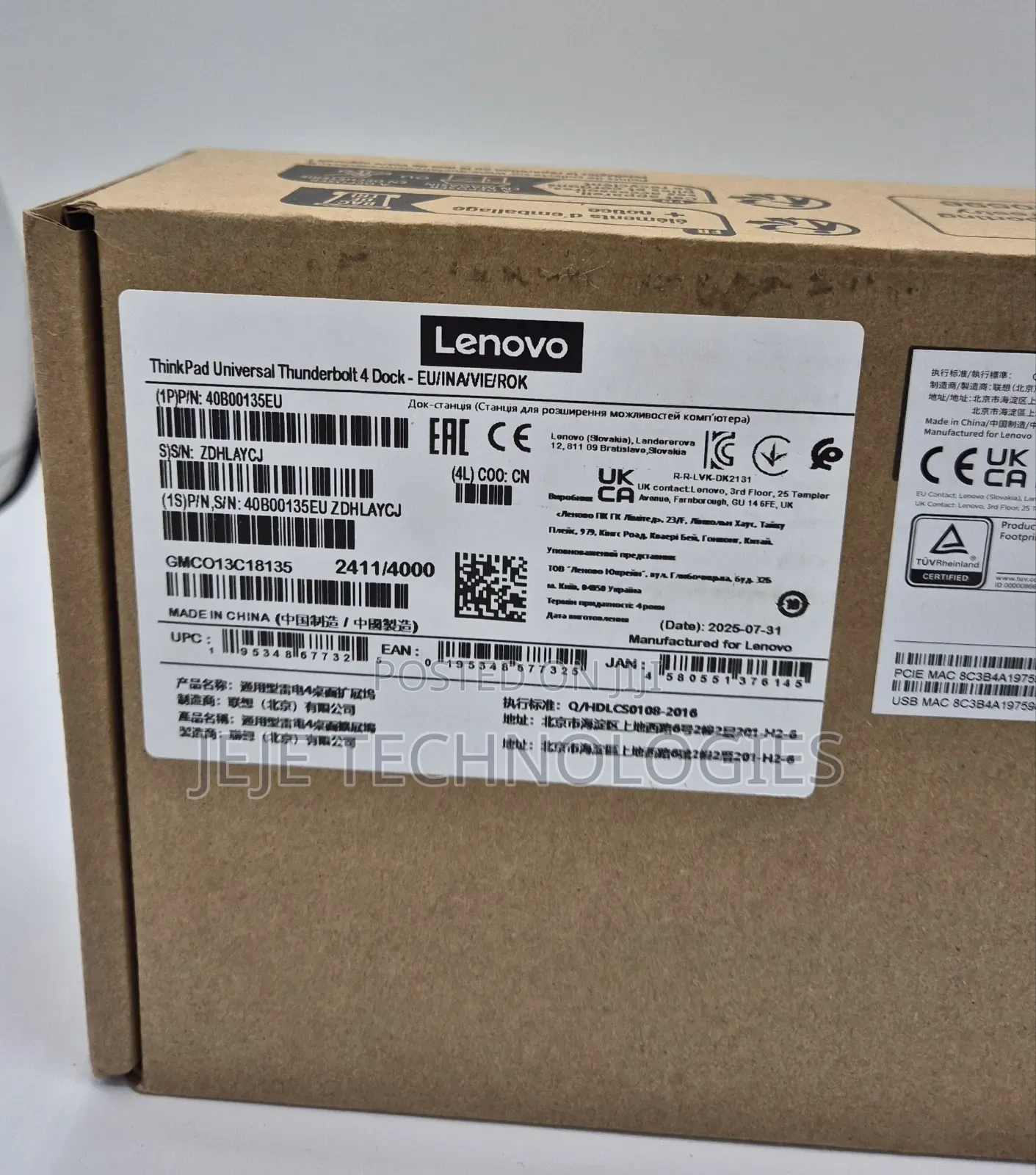 Lenovo Thinkpad Universal Thunderbolt 4 Dock