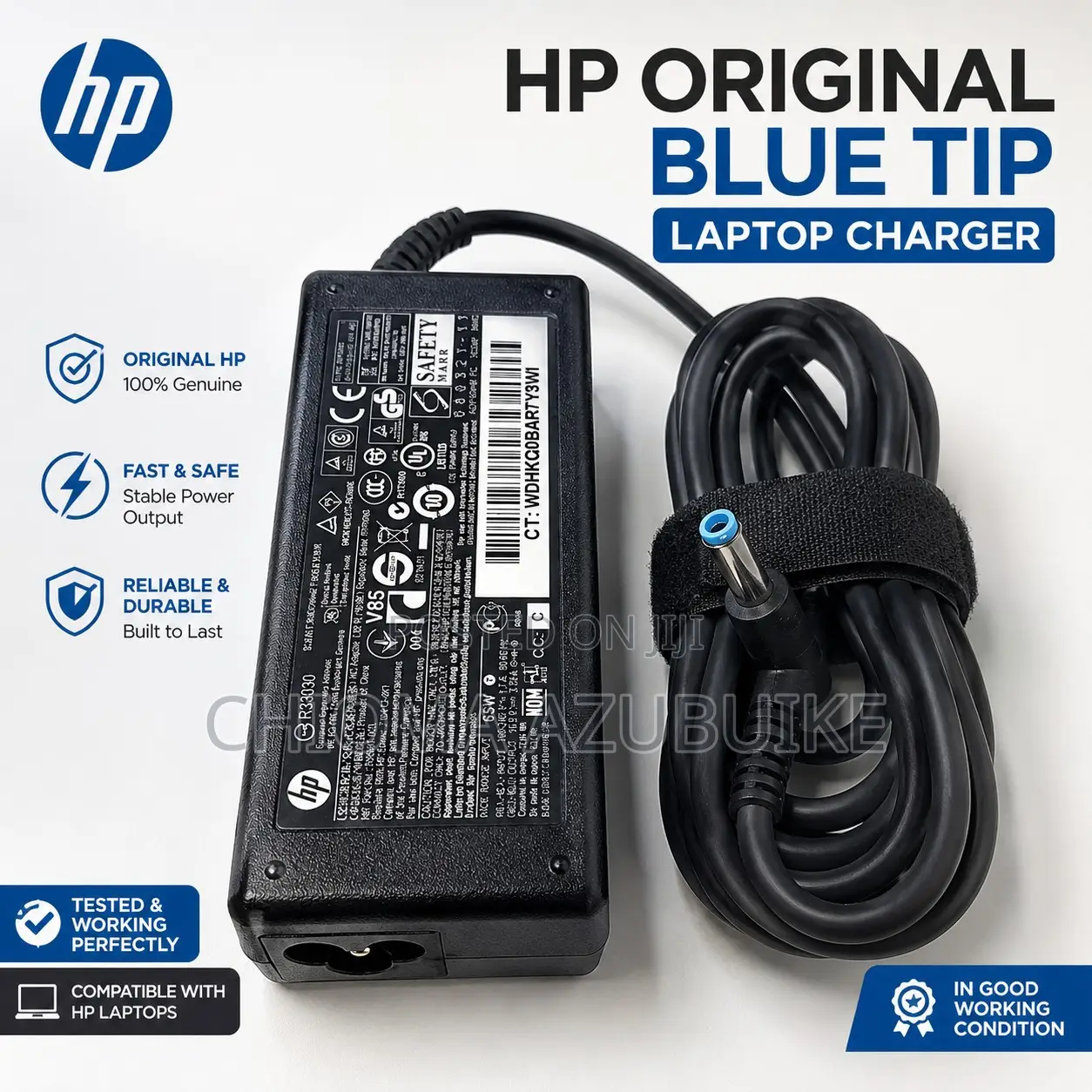 Hp Original Blue Tip Charger for Hp Laptops