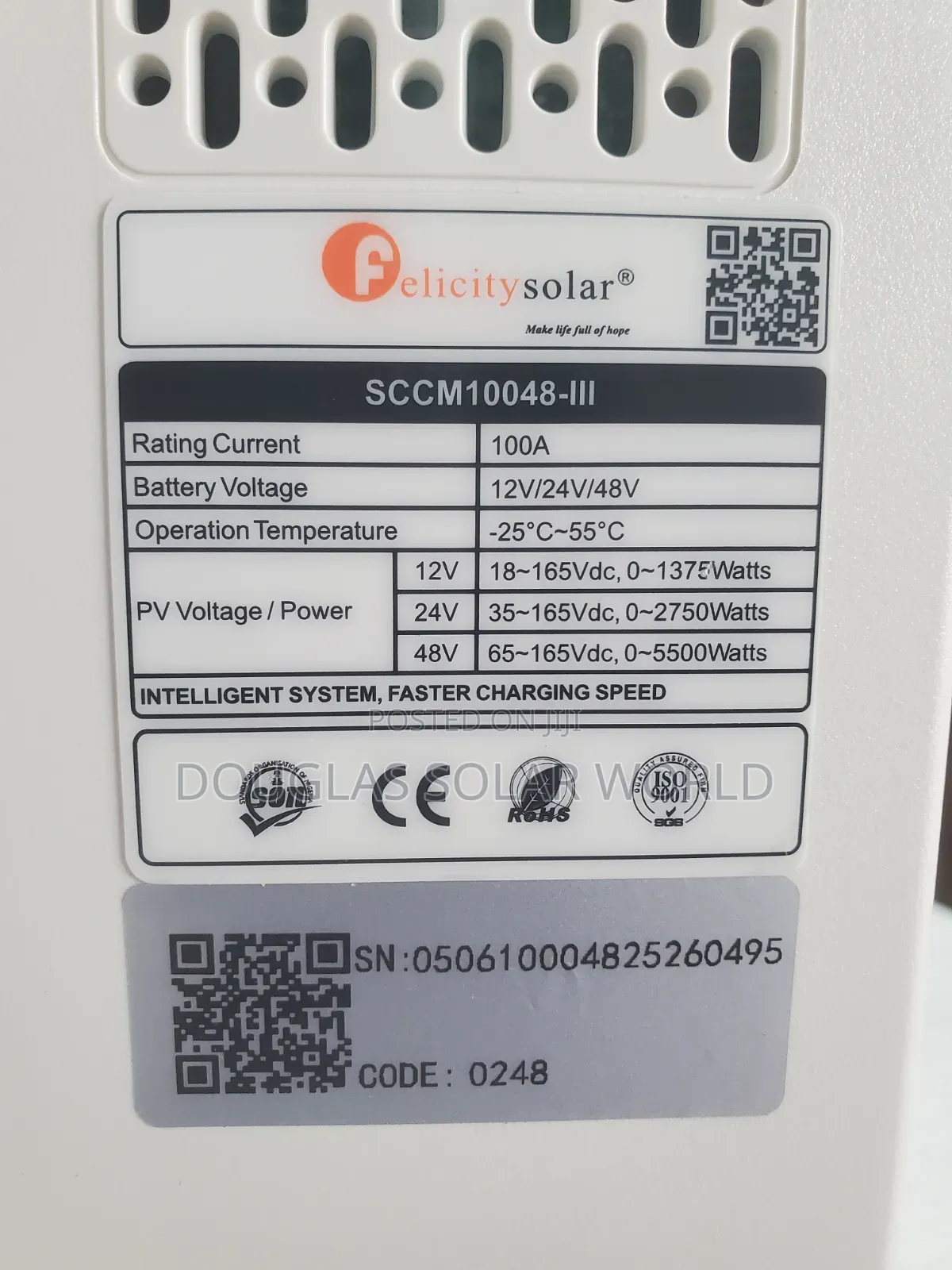 Felicity 100a MPPT Solar Charge Controller