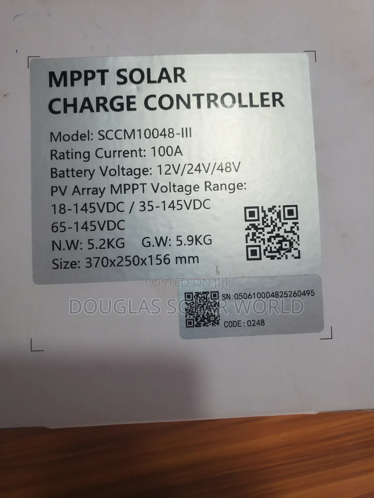 Felicity 100a MPPT Solar Charge Controller