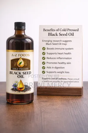 Cold Pressed Black Seed Oil.
