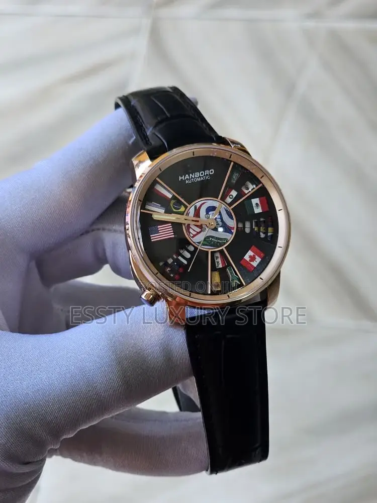 Automatic World Cup Hanboro Leather Wristwatch