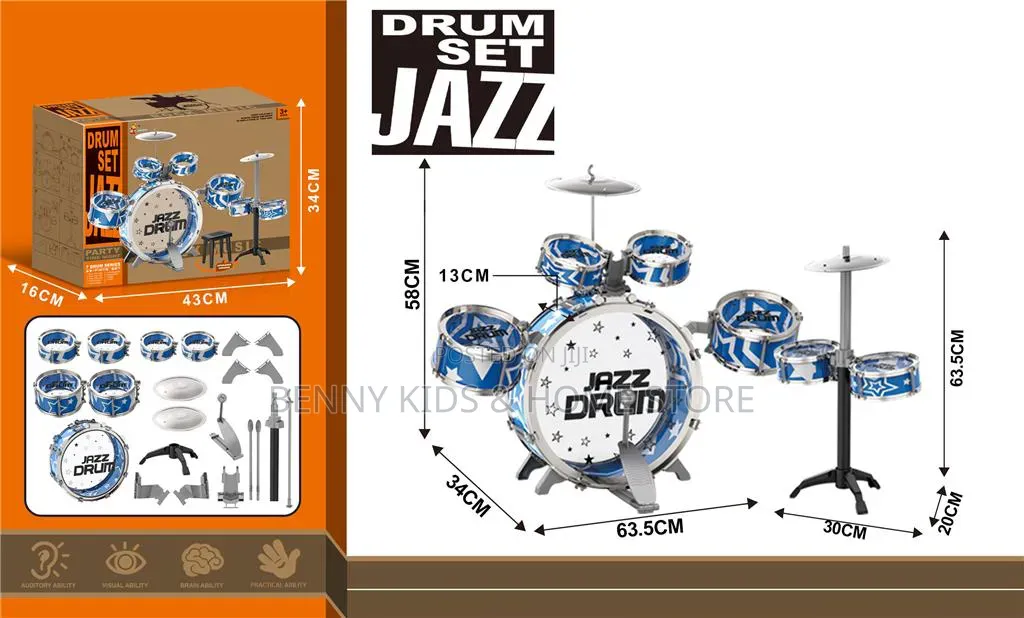 5 Steps Jazz Drum Set