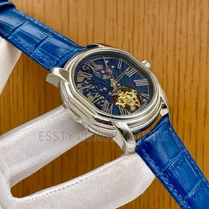 Bvlgari Quality Luxury Men Genuine Leather Wristwatch