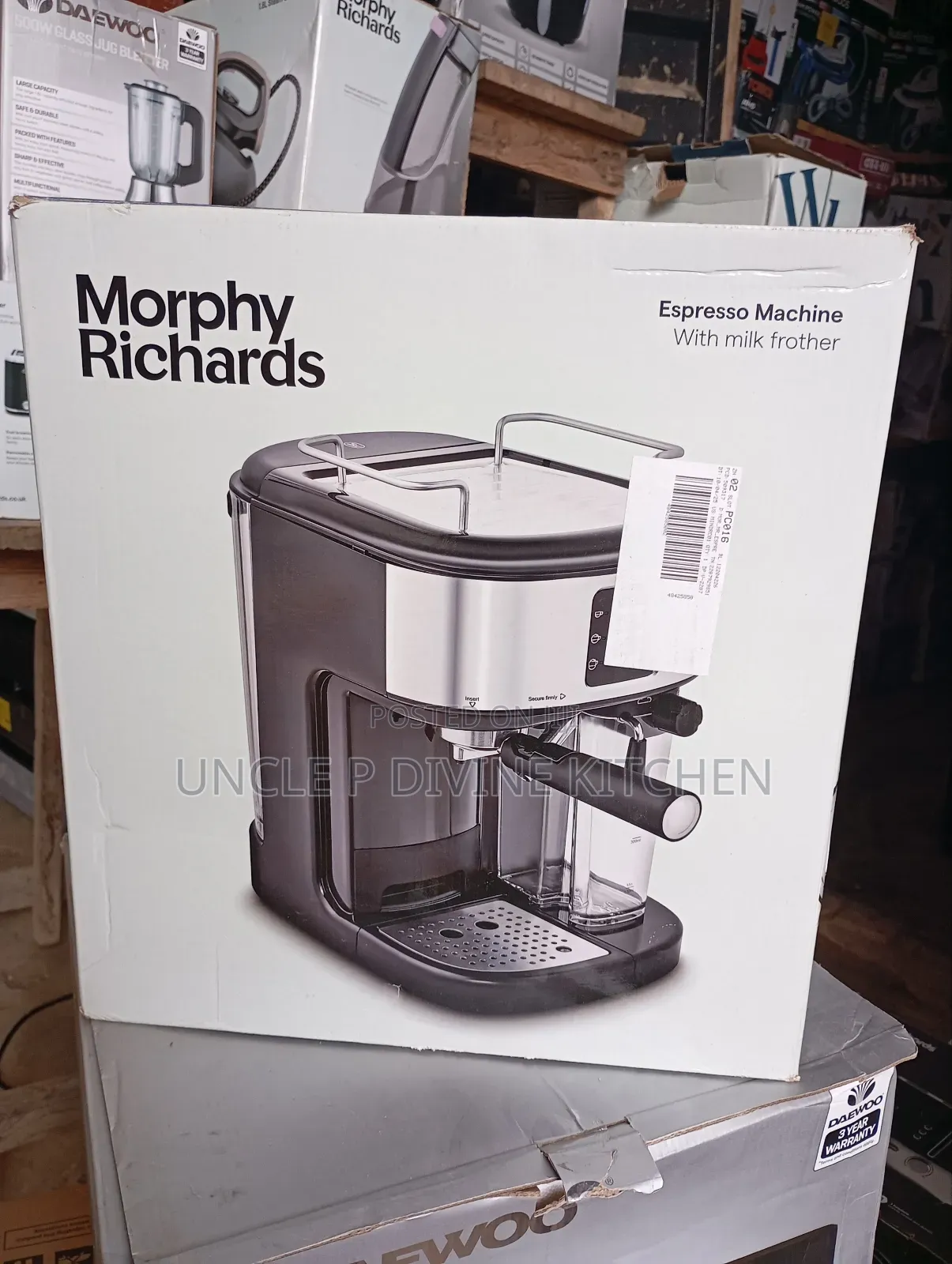 Morphy Richard Expresso Coffee Machine With Milk Frother,