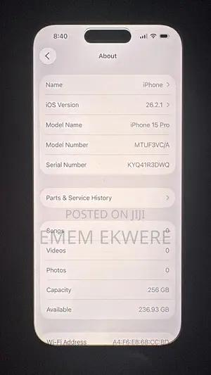 Apple iPhone 15 Pro 256 GB White