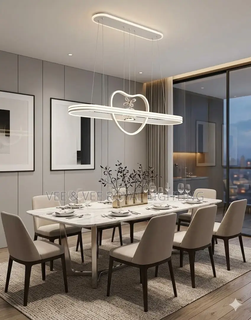 Luxury Heart Led Pendant Chandelier - For Dinning and Kitchen Island