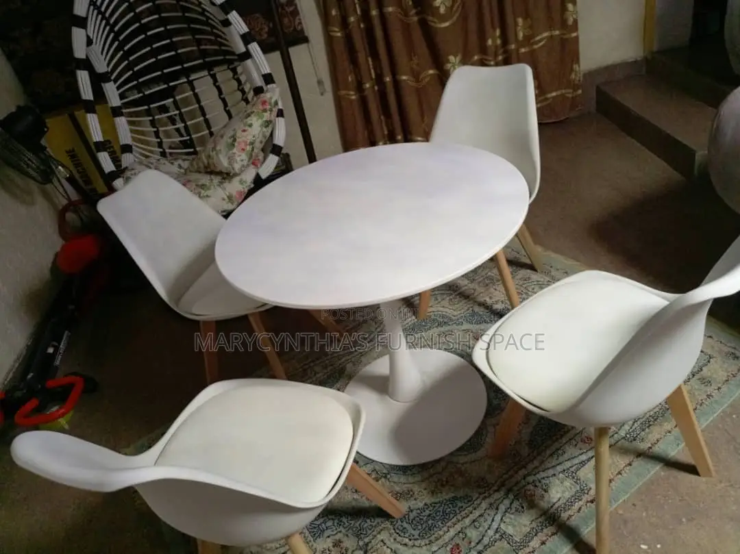 4-Seater Marble Dining Set – Elegant Modern