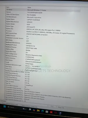 Laptop Lenovo Legion 5 32GB Intel Core i9 SSD 1T