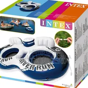 Intex River Run Inflatable 2 Person Pool Tube Float (2 Pack)