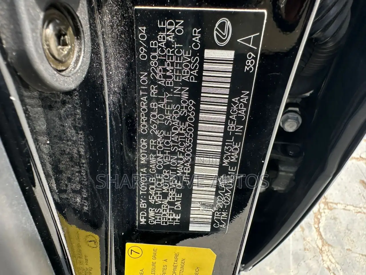 Lexus ES 330 2005 Burgundy