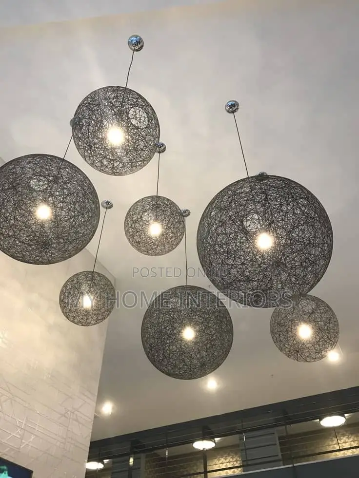 Creative Hand Woven Ball Chandelier