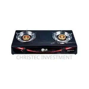 Lg Table Top 2 Burner Gas Cooker Stainless Black