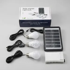 Solar Panel Charger With 10000mah Power Bank 3 Led Lights