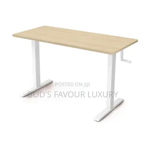 Manual Sit-to Stand Adjustable Desk.