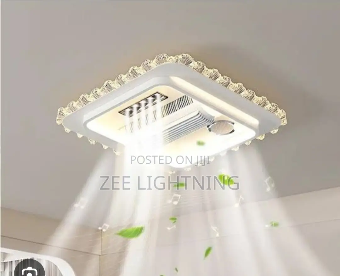 New Modern Led Ceiling Fitting With Fan and Bluetooth