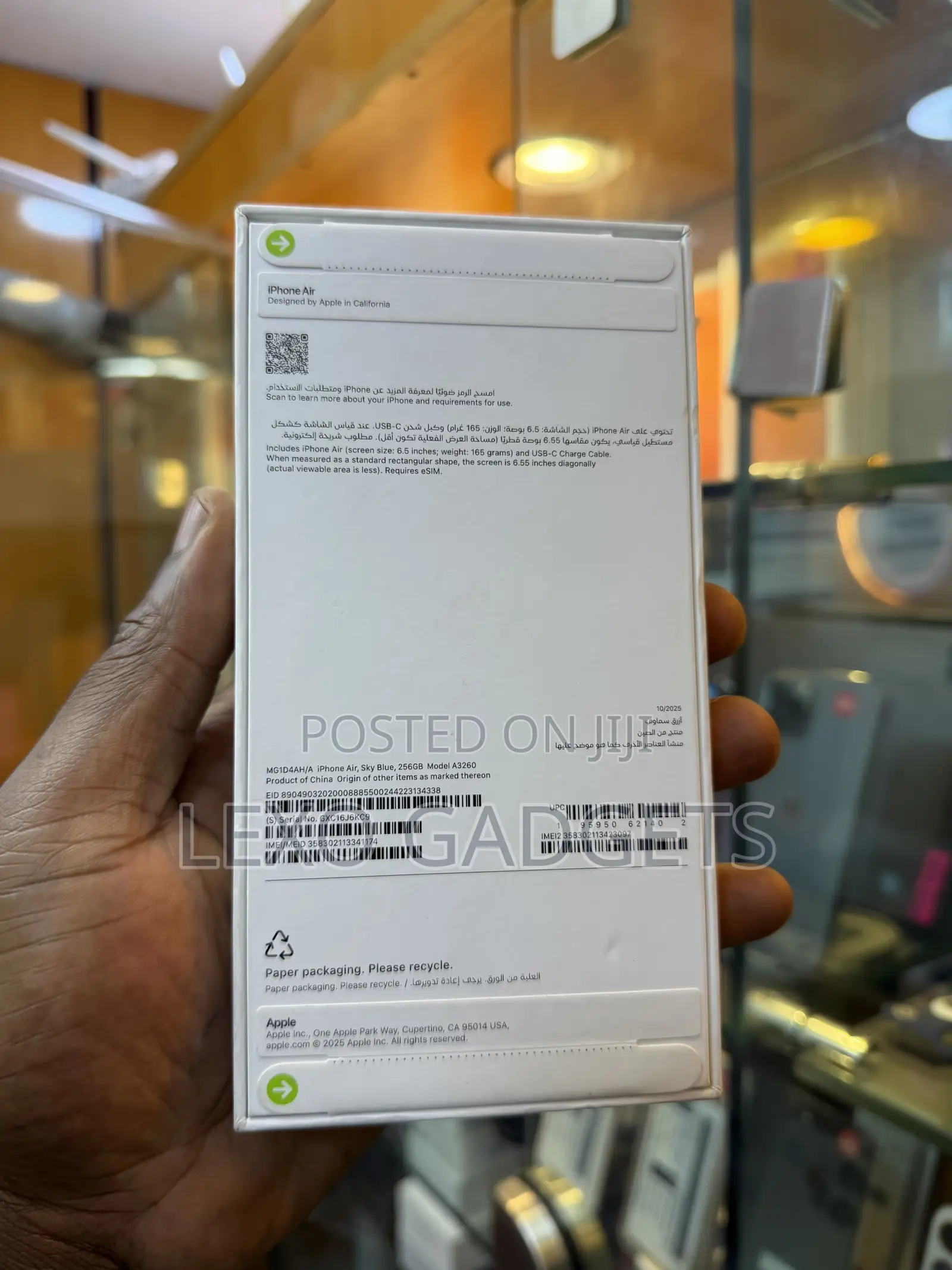 New Apple iPhone Air 256 GB White