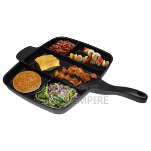 5 in 1 Cast Iron Cookware Pre-Seasoned Cast Iron Frying Pan Grill Pan