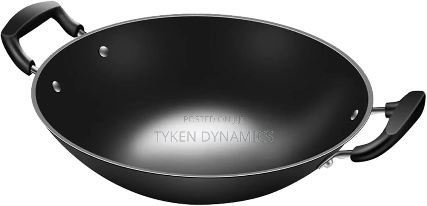 44cm Iron Wok Pan-Black