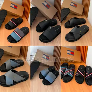 Tommy Hilfiger Men’S Dual-Panel Premium Comfort Slides