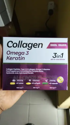 High Quality Collagen 3 in 1 (Collagen Peptides, Keratin and Omega)