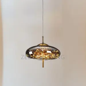 Single Glass Drop Pendant for Beside