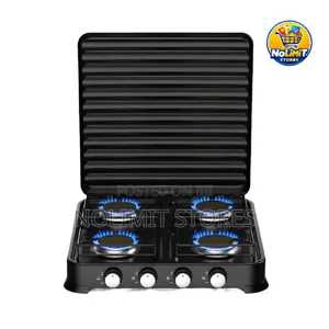 Starlux 4-Burner Table Top Gas Cooker With Cover