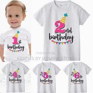 Boy Girls Unisex Birthday Tops