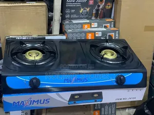 Maximus Double Burner Non-Stick Table Top Gas With Auto Ignition