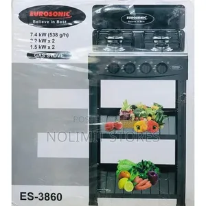 Eurosonic 4 Burner Standing Gas With 2 Layer Storage