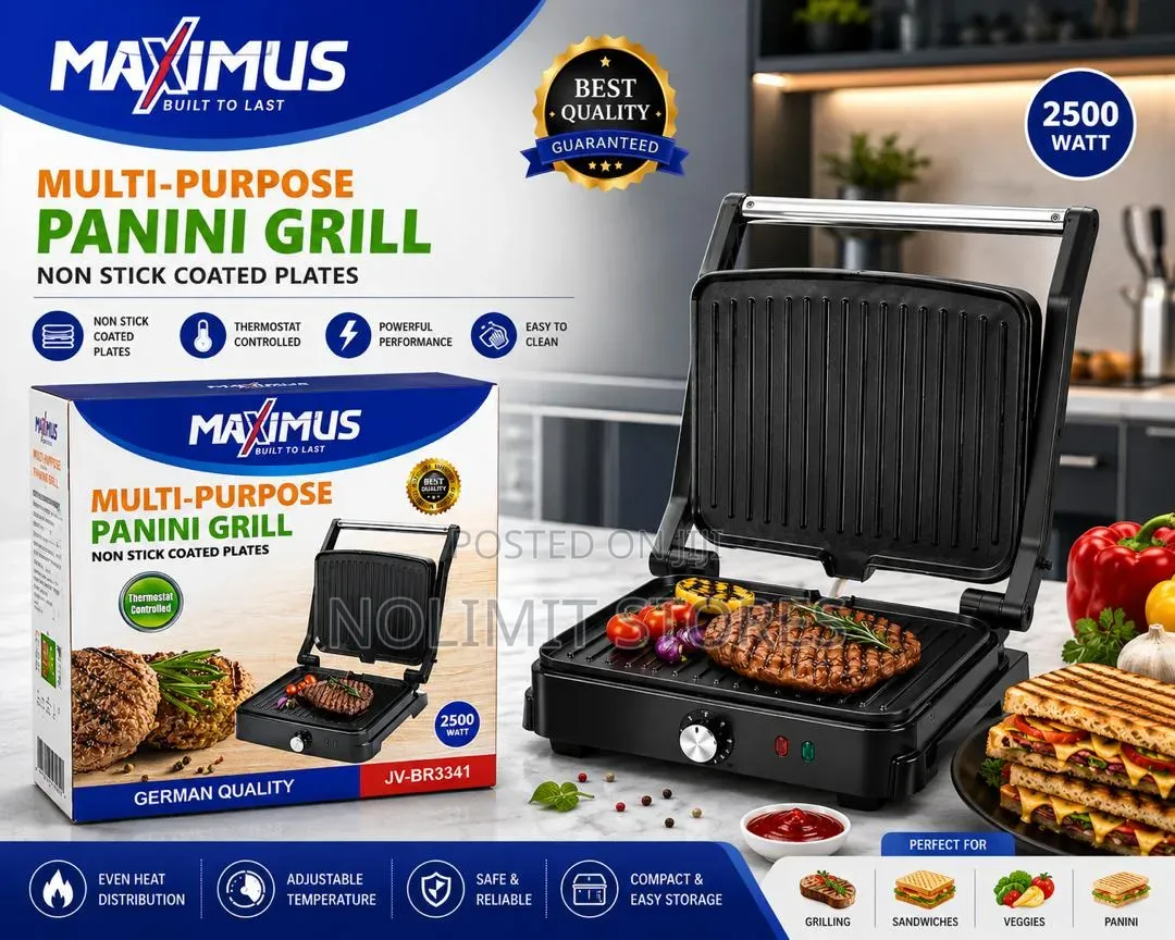 Maximus Panini Grill Maker Multipurpose 2500w German Quality