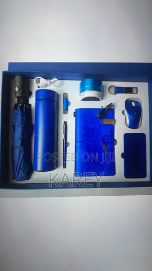 Gift Box Diary With Items;Powerbank,Umbrella,Flask,Notepad,Flash Drive