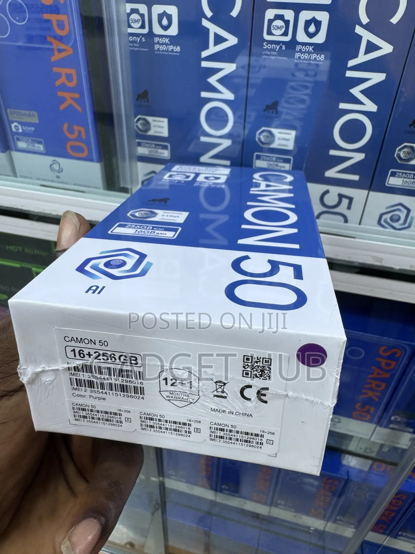 New Tecno Camon 50 256 GB Purple