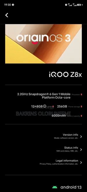 Vivo iQOO 256 GB White
