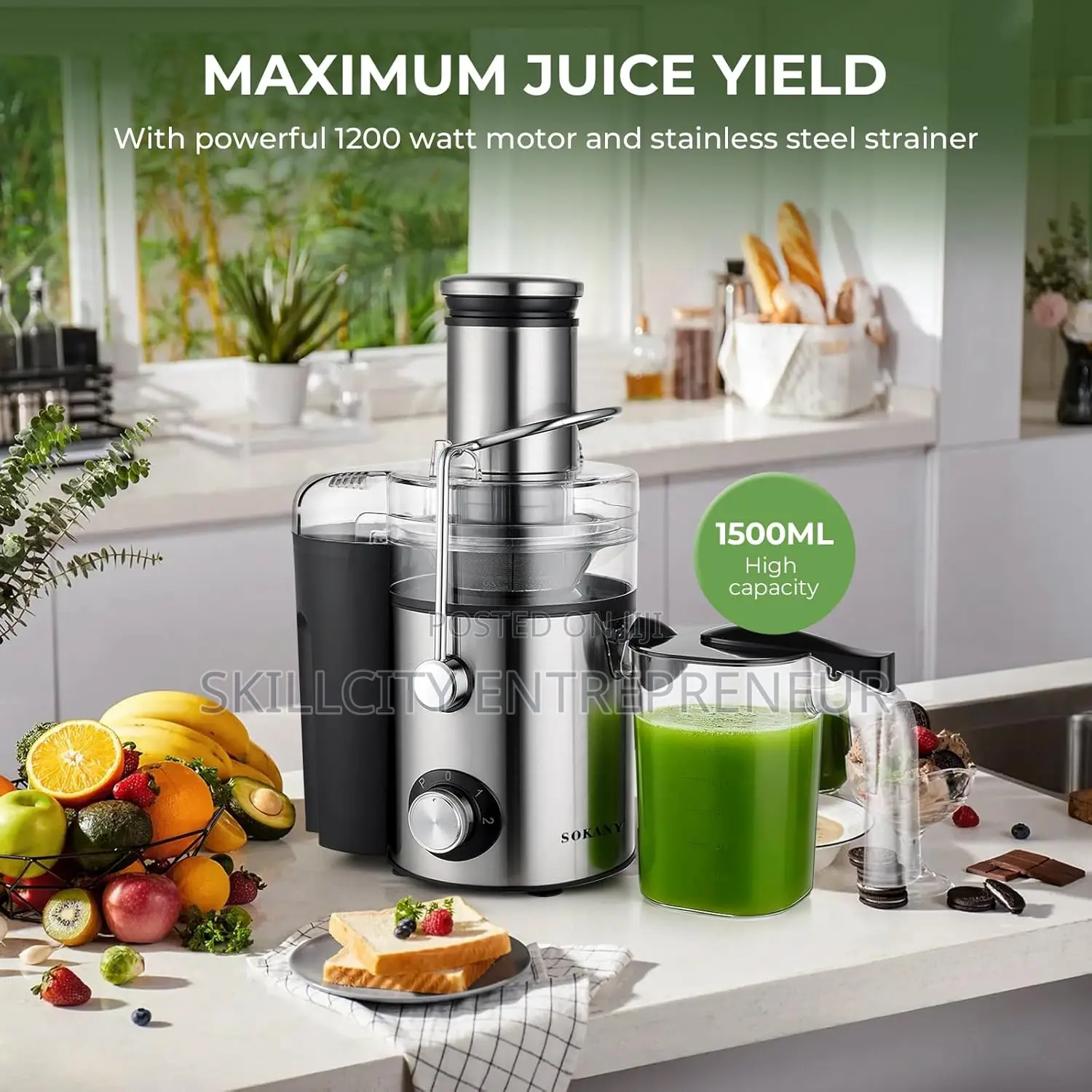 1200w Sokany Juice Extractor
