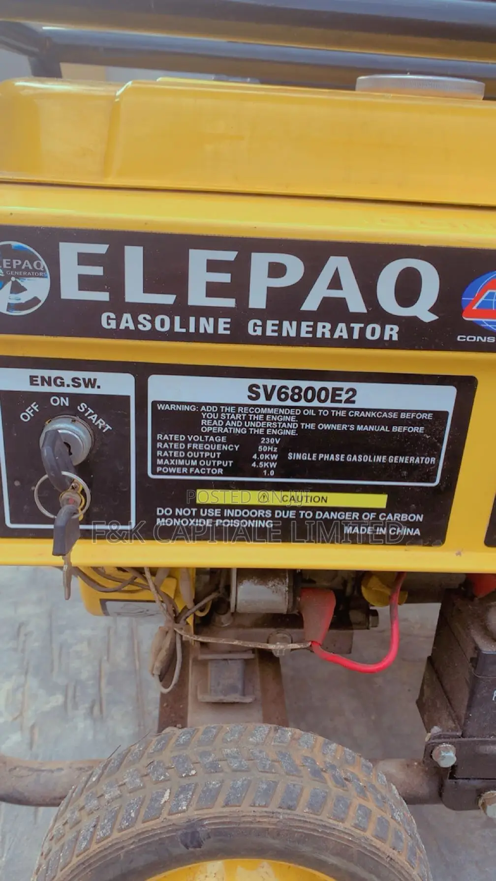 Kick Starter Elepaq Generator